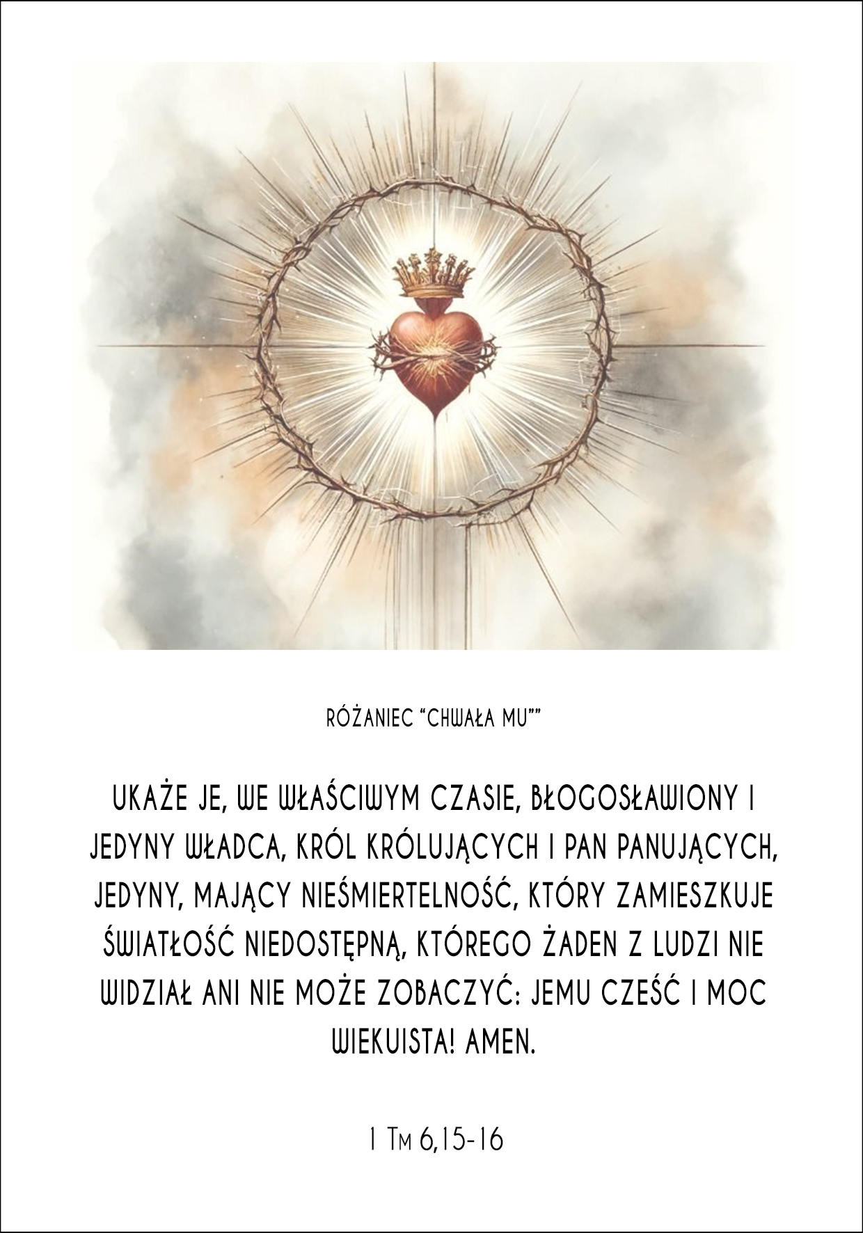 Różaniec na rękę "Chwała Mu"