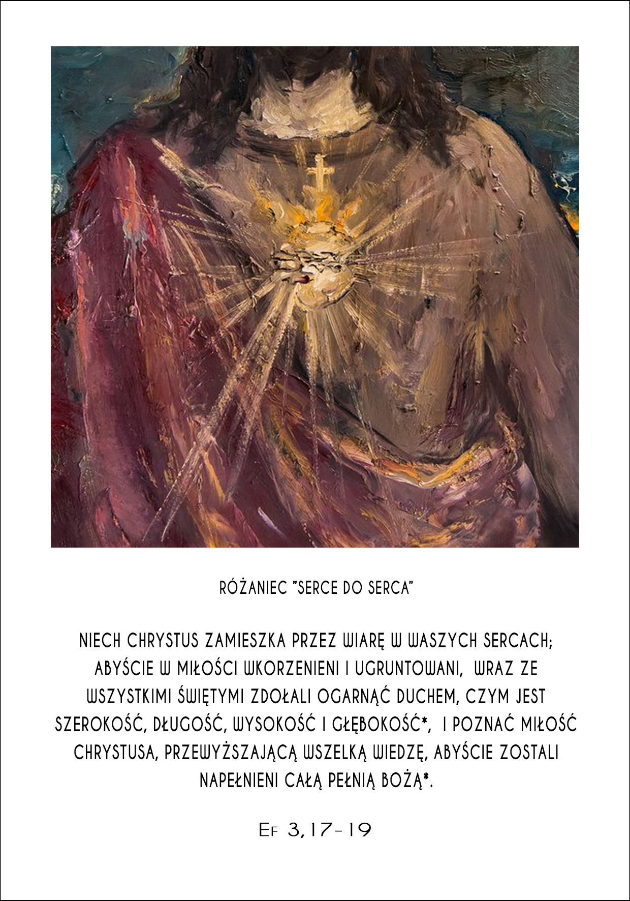 Różaniec na rękę "Serce do serca"