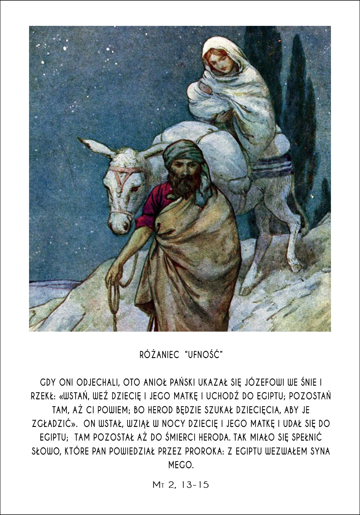 Różaniec na rękę "Ufność"